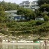 Albania, Durres West Beach, view from water