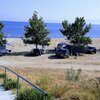 Greece, Sikia beach, trees