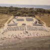 Italy, Veneto, Alberoni beach, aerial view