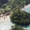 Samoa, Upolu, Vavau beach, aerial view