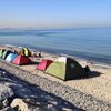 Объединённые Арабские Эмираты (ОАЭ), Пляж Шаам-бич, палатки