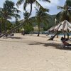 USVI, St. Croix, Cay Beach, tiki hut