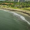 Colombia, Punta Roca beach, aerial view