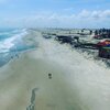 Brazil, Canto Verde beach, aerial view