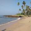 India, Kerala, Thirumullavaram beach, water edge