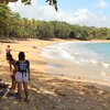 Panama, Playa Turtle Cay beach, swimming