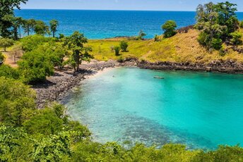 Sao Tome, Lagoa Azul beach