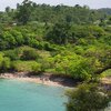 Sao Tome, Lagoa Azul beach, view from above