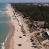Vietnam, Da Nang, Loc Thanh beach, aerial view