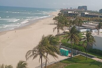 Vietnam, Da Nang, Son Thuy beach, aerial view