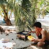 Vietnam, Da Nang, Tien Sa beach, BBQ