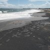 India, Kerala, Kollam beach, black sand