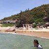 Vietnam, Quy Nhon, Trung Luong beach, cafe, view from water