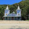 Indonesia, Lesser Sunda, Flores, Torong Besi beach, church