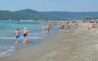 Italy, Liguria, Marinella di Sarzana beach