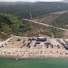 Turkey, Aksaz beach, aerial view