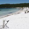 Australia, Fraser, Lake Birrabeen, beach