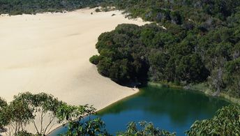 Australia, Fraser, Lake Wabby, beach