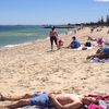 Australia, Melbourne, Elwood beach, sand