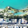 Australia, Whitsunday Coast, Airlie Lagoon, aerial view