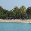 Cuba, Bacuranao beach, view from water (left)