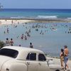 Cuba, Baracoa beach, car