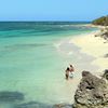 Cuba, Playa Jibacoa beach, rocks