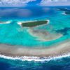 Tonga, Ha'apai, Nukunamo isl, aerial view