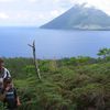 Tonga, Ha'apai, Tofua isl, view to Kao island