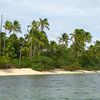 Tonga, Ha'apai, Uiha island, beach, view from water