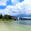 USA, Florida Keys, Bahia Honda Key beach, old bridge