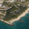 USA, Florida Keys, Key West, Zachary Taylor beach, aerial view