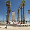 Australia, Adelaide, Glenelg beach, palms