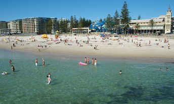 Australia, Adelaide, Glenelg beach, view from water