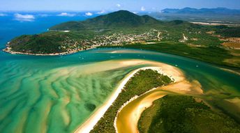 Australia, Cooktown beach, aerial view