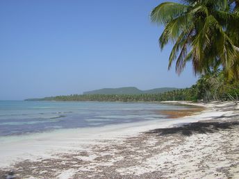 Dominican Republic, Las Galeras beach, bay