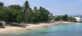 Dominican Republic, Rio San Juan beach, trees