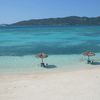 Honduras, Graham's Cay beach, tiki huts