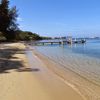 Honduras, Roatan, West End beach, water edge