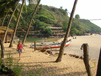 India, Goa, Cola beach, boat