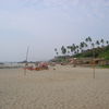 India, Goa, Vagator beach, volleyball net