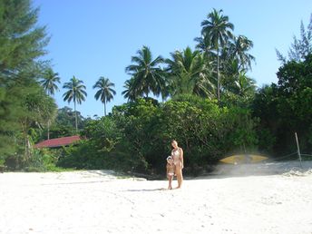 Malaysia, Perhentian Islands, Flora Bay beach, white sand
