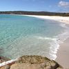 Tasmania, Binalong Bay beach, wet sand