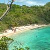 American Virgin Islands (USVI), St. John island, Jumbie Bay beach, view from the top