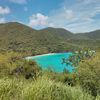 American Virgin Islands (USVI), St. John island, Oppenheimer beach, view from Peace Hill