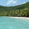 American Virgin Islands (USVI), St. John island, Oppenheimer beach, view from the water