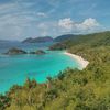 American Virgin Islands (USVI), St. John island, Trunk Bay beach, view from the top