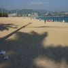 China, Dameisha beach, palm shadow