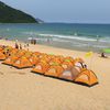 China, Shenzhen, Xichong beach, tents