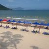 China, Shenzhen, Xichong beach, tiki huts